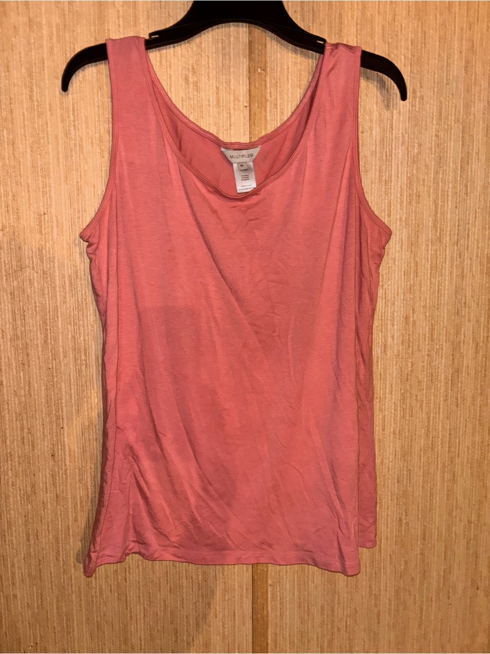 Multiples Coral Pink Scoop Neck Tank